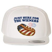 Just Here For The Wieners 4th Of July Wool Snapback Cap