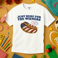 Just Here For The Wieners 4th Of July Kids T-Shirt