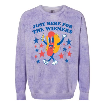 I'm Just Here For The Wieners 4th Of July Shirts Colorblast Crewneck Sweatshirt