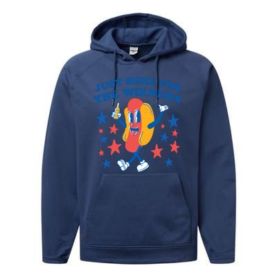 I'm Just Here For The Wieners 4th Of July Shirts Performance Fleece Hoodie