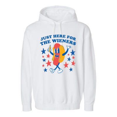 I'm Just Here For The Wieners 4th Of July Shirts Garment-Dyed Fleece Hoodie