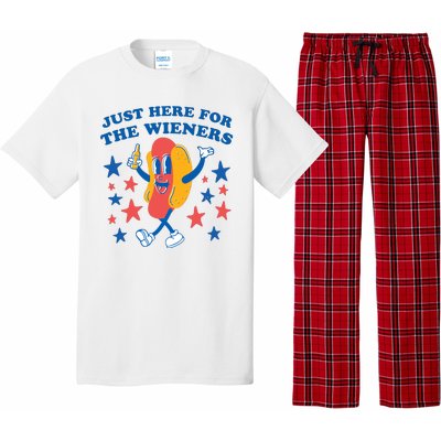 I'm Just Here For The Wieners 4th Of July Shirts Pajama Set