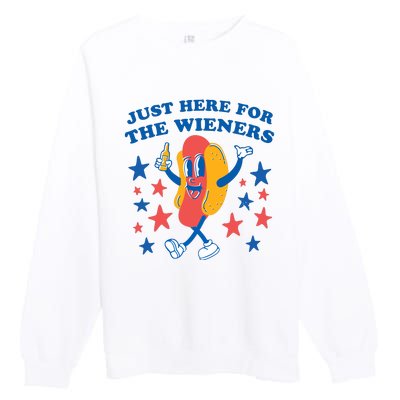 I'm Just Here For The Wieners 4th Of July Shirts Premium Crewneck Sweatshirt