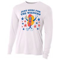 I'm Just Here For The Wieners 4th Of July Shirts Cooling Performance Long Sleeve Crew