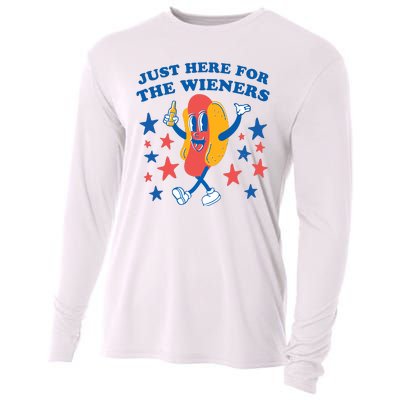 I'm Just Here For The Wieners 4th Of July Shirts Cooling Performance Long Sleeve Crew