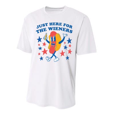 I'm Just Here For The Wieners 4th Of July Shirts Performance Sprint T-Shirt