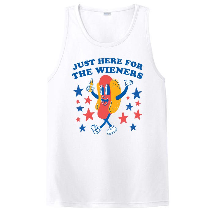 I'm Just Here For The Wieners 4th Of July Shirts PosiCharge Competitor Tank