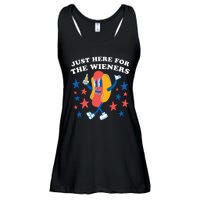 I'm Just Here For The Wieners 4th Of July Shirts Ladies Essential Flowy Tank