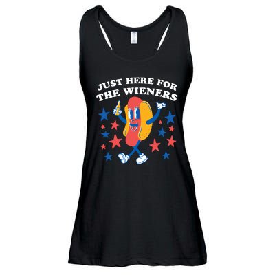 I'm Just Here For The Wieners 4th Of July Shirts Ladies Essential Flowy Tank