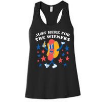 I'm Just Here For The Wieners 4th Of July Shirts Women's Racerback Tank