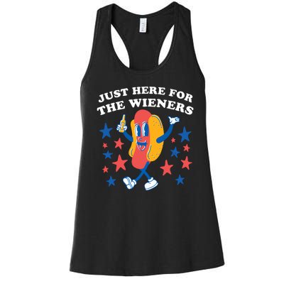 I'm Just Here For The Wieners 4th Of July Shirts Women's Racerback Tank