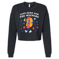 I'm Just Here For The Wieners 4th Of July Shirts Cropped Pullover Crew