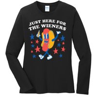 I'm Just Here For The Wieners 4th Of July Shirts Ladies Long Sleeve Shirt