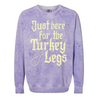 Just Here For Turkey Legs Renaissance Colorblast Crewneck Sweatshirt