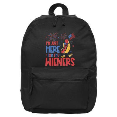 Just Here For The Wieners 16 in Basic Backpack