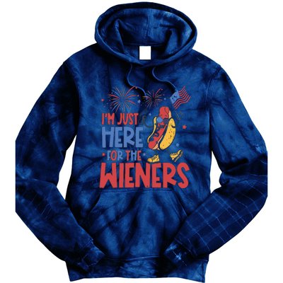 Just Here For The Wieners Tie Dye Hoodie