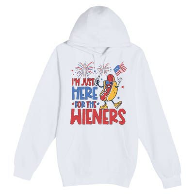 Just Here For The Wieners Premium Pullover Hoodie