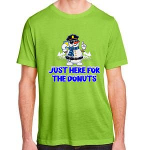 Just Here For The Donuts Funny Humor Adult ChromaSoft Performance T-Shirt