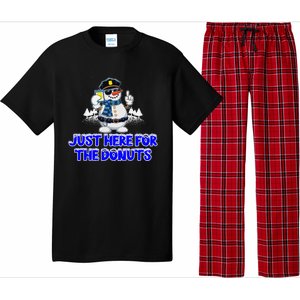 Just Here For The Donuts Funny Humor Pajama Set