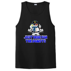 Just Here For The Donuts Funny Humor PosiCharge Competitor Tank