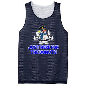 Just Here For The Donuts Funny Humor Mesh Reversible Basketball Jersey Tank