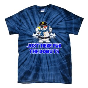 Just Here For The Donuts Funny Humor Tie-Dye T-Shirt