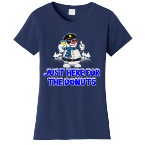 Just Here For The Donuts Funny Humor Women's T-Shirt