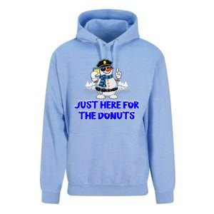 Just Here For The Donuts Funny Humor Unisex Surf Hoodie