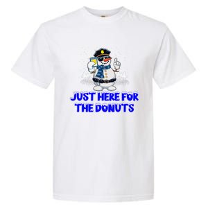 Just Here For The Donuts Funny Humor Garment-Dyed Heavyweight T-Shirt