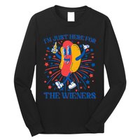 Just Here For The Wieners Hot Dog 4th Of July Long Sleeve Shirt