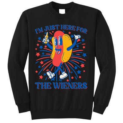 Just Here For The Wieners Hot Dog 4th Of July Sweatshirt