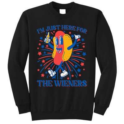 Just Here For The Wieners Hot Dog 4th Of July Sweatshirt