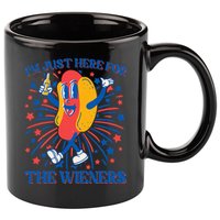 Just Here For The Wieners Hot Dog 4th Of July 11oz C Handle Ceramic Mug
