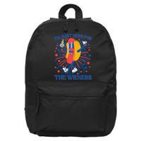 Just Here For The Wieners Hot Dog 4th Of July 16 in Basic Backpack