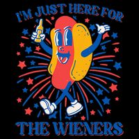 Just Here For The Wieners Hot Dog 4th Of July 16 in Basic Backpack