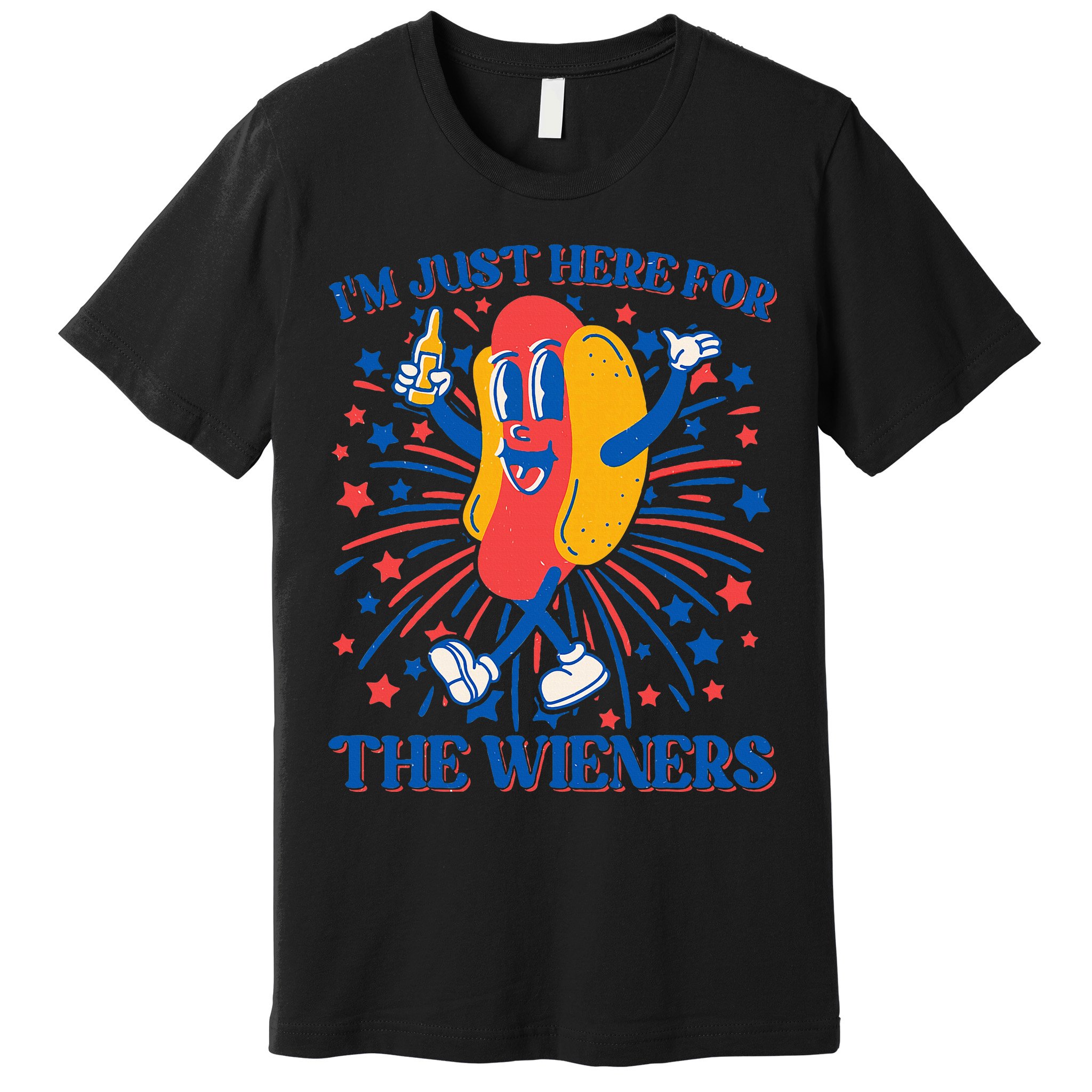 Just Here For The Wieners Hot Dog 4th Of July Premium T-Shirt