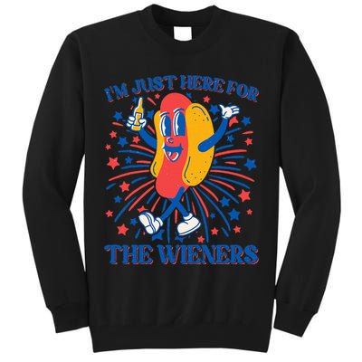 Just Here For The Wieners Hot Dog 4th Of July Tall Sweatshirt