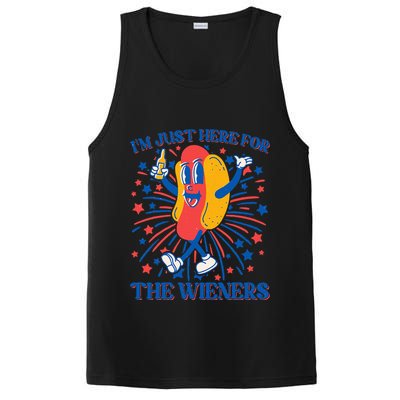 Just Here For The Wieners Hot Dog 4th Of July PosiCharge Competitor Tank