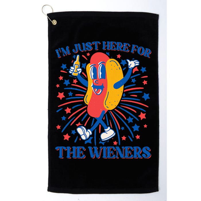 Just Here For The Wieners Hot Dog 4th Of July Golf Towel
