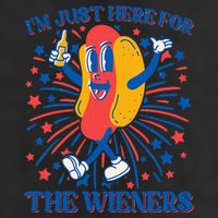 Just Here For The Wieners Hot Dog 4th Of July Golf Towel