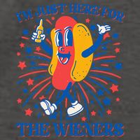 Just Here For The Wieners Hot Dog 4th Of July Vector Backpack