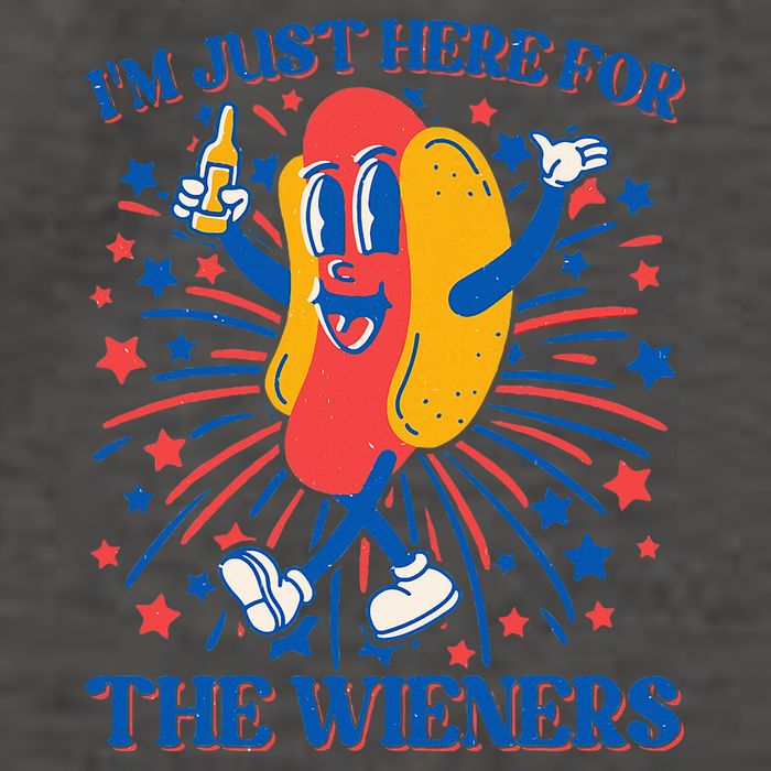 Just Here For The Wieners Hot Dog 4th Of July Vector Backpack