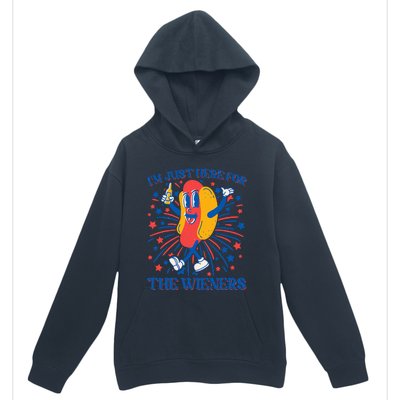 Just Here For The Wieners Hot Dog 4th Of July Urban Pullover Hoodie