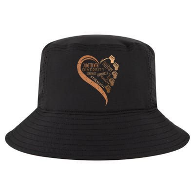 Juneteenth Heart Fists Black History Melanin Cool Comfort Performance Bucket Hat