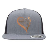 Juneteenth Heart Fists Black History Melanin Flat Bill Trucker Hat