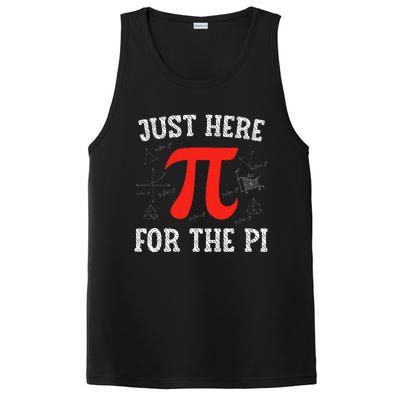 Just Here For The Pi Happy Pi Day Math Teacher PosiCharge Competitor Tank