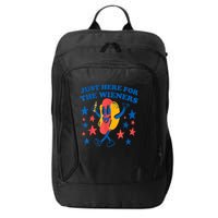Just Here For The Wieners Funny Hot Dog 4th Of July City Backpack