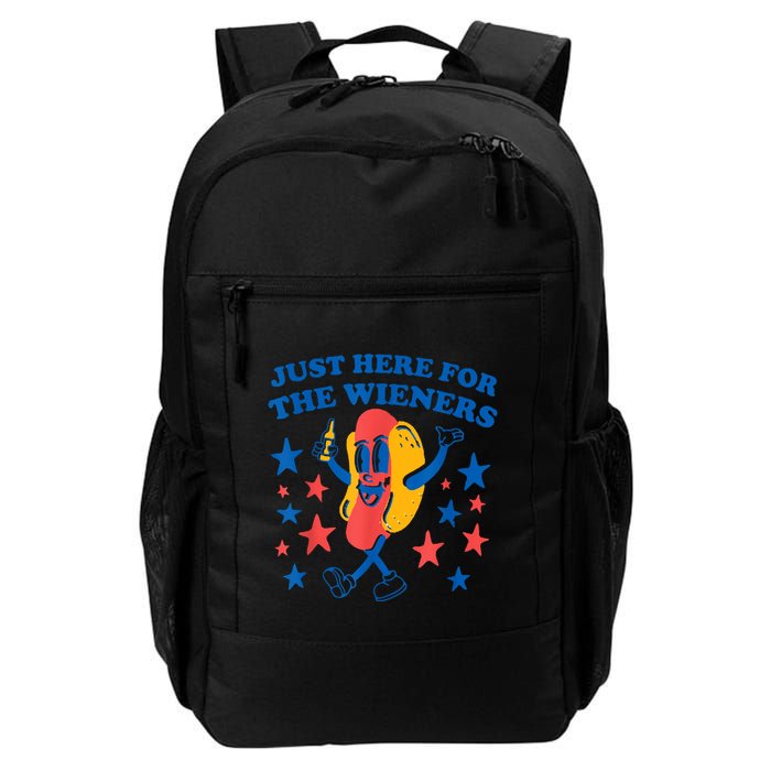 Just Here For The Wieners Funny Hot Dog 4th Of July Backpack