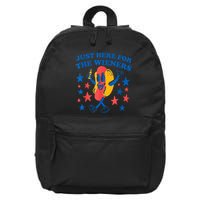 Just Here For The Wieners Funny Hot Dog 4th Of July 16 in Basic Backpack