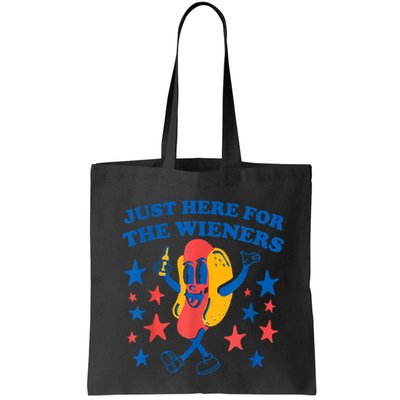 Just Here For The Wieners Funny Hot Dog 4th Of July Bag